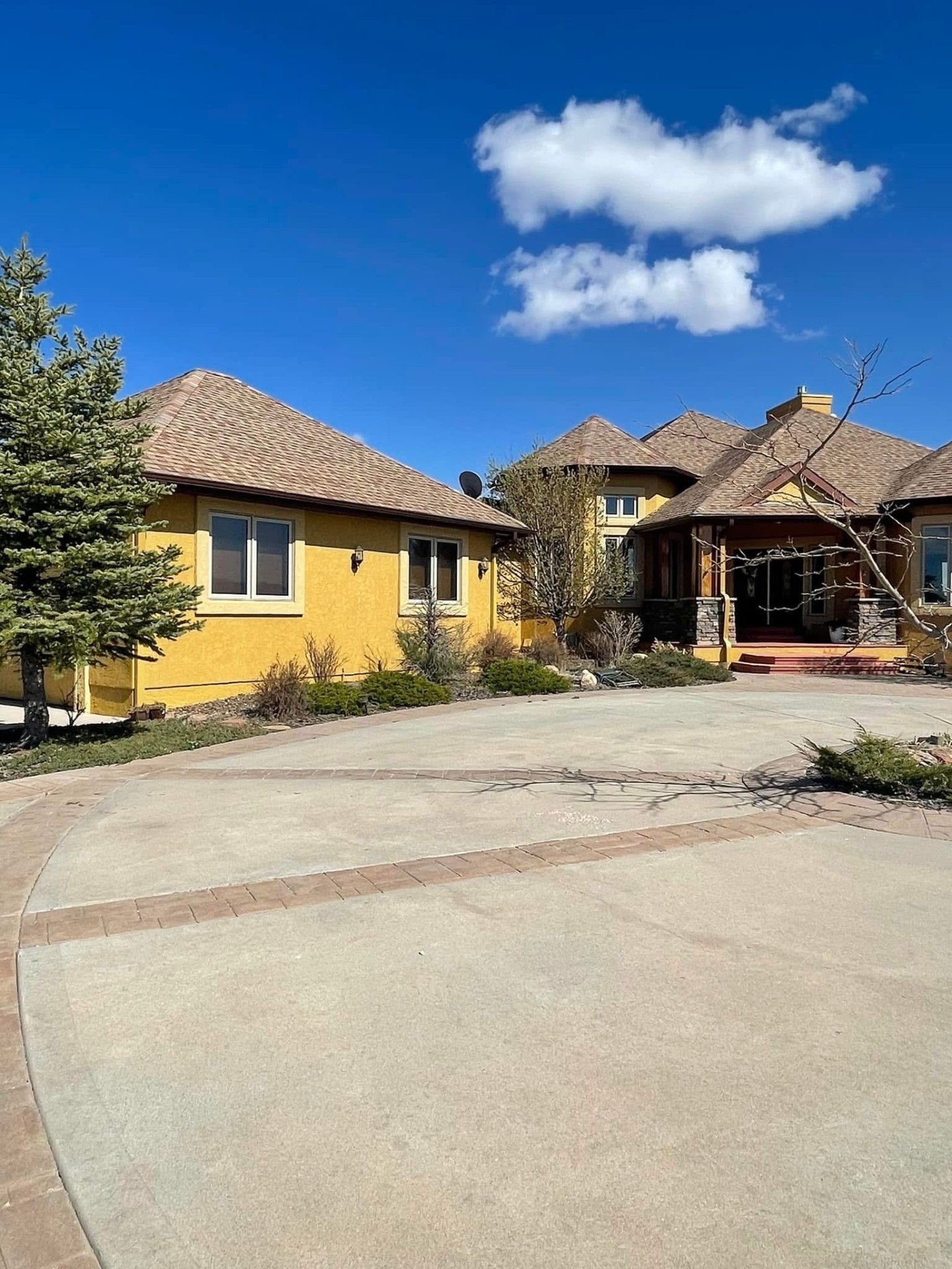 Approach from driveway — before