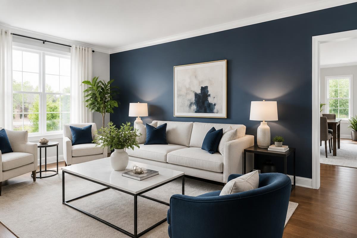 Living Room Accent Wall in Broadmoor